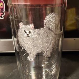 16oz Tervis Tumbler with lid, light pink, cat
